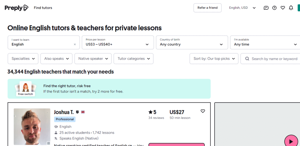 Choose Your Lesson or Subscription Plan